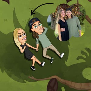 ¡Retrato de boca personalizado! Anime personalizado, arte digital personalizado, pareja, regalo de anime, dibujo, caricatura, ilustración, regalo para el Día de la Madre.