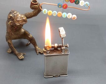 VINTAGE LIGHTER ARTDECO Dunhill  Parker lift arm petrol lighter antique Feuerzeug accendino