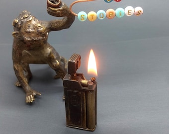 VINTAGE LIGHTER ARTDECO lift arm petrol lighter antique Feuerzeug accendino