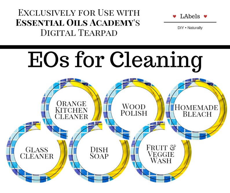 Eos for Cleaning Make and Take Printable Labels Essential Etsy