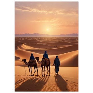 Algerische Sahara-Wüste, Fine Art Poster – Lebendige Farben im umweltfreundlichen Druck