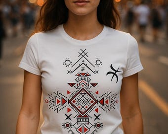 Modern Amazigh Geometric Design – High-Resolution PNG for Sublimation & Print