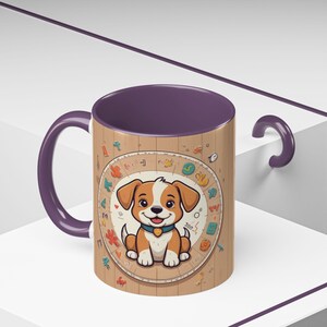 Cute Dog-Themed Accent Coffee Mug, Pet Lover Gift, Dog Mom Mug, Funny Dog Coffee Cup, Animal Enthusiast Present, Personalized Mug