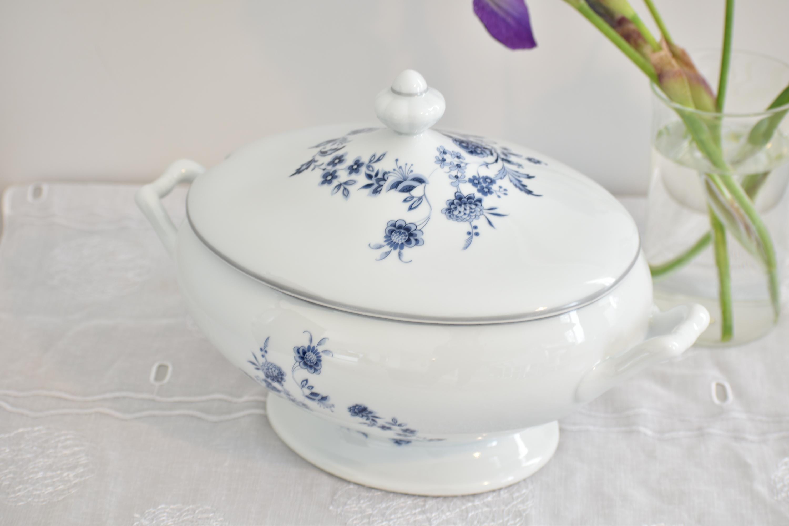 ポーセラーツ スープチュリーン Soup Tureen 木の実柄 ポーセラーツ
