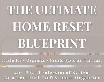Home Organization System PDF Plan | Declutter & Organize Your Home | Professional Organizers Guide + Printable Checklist