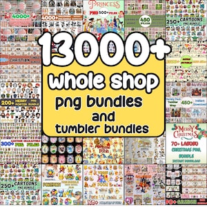"Más de 130.000 diseños navideños de moda / Descarga digital instantánea / Archivos para sublimación y Cricut" es una colección de archivos PNG y para vasos.