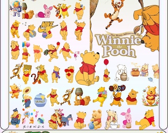 150+Winnie the Pooh SVG PNG Clipart Bundle, Winnie the Pooh png, Winnie the Pooh svg, Winnie the pooh birthday invitations, Eeyore Piglet