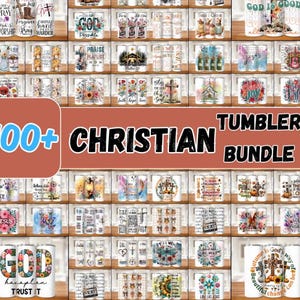 100+Christian Bible Verses Sublimation Faith Tumbler, 20 oz Skinny Tumbler Wrap PNG, Christian Quotes, and Bible Tumbler Wrap Bundle image 2