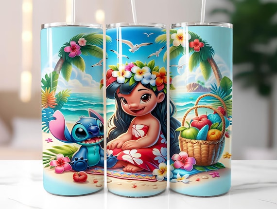 Stitch Summer Vibes Tumbler, Stitch Sublimation Designs, Lilo & Stitch Tumbler PNG, 20 oz Stitch Tumbler Wrap PNG, Stitch Wrap