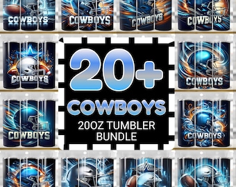 20+Cowboy 20oz Skinny Tumbler Wrap PNG, Sport 20oz Tumbler PNG, Mascot Sublimation Tumbler PNG Digital Download