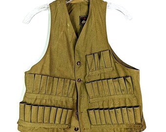 Vintage Red Head Shotgun Duck Hunting Vest  1930's 12 Gauge RedHead Small