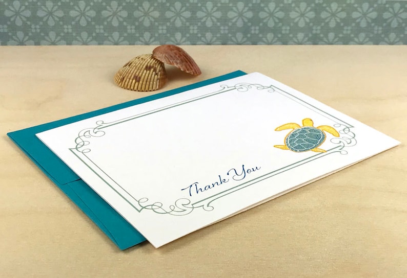 Sea Turtle Thank You Card