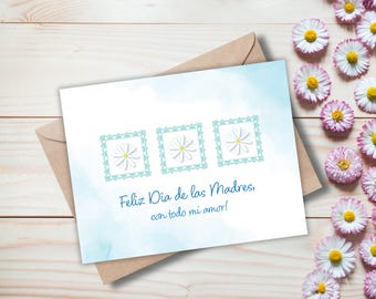 Feliz Dia de Las Madres, Regalo Para Mama, Printable Mothers Day Card, Spanish Mothers Day, Mexican Mothers Day, Mothers Day Español