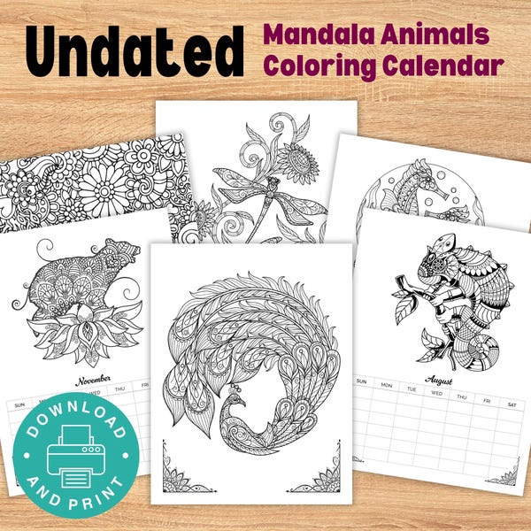 Monday Mandala Calendar - Etsy