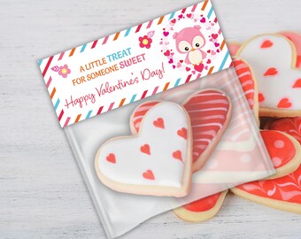 Valentine Treat Bag Topper, Printable Bag Topper, Classroom Valentine Exchange, Kids Goodie Bag Topper, Treat Bag Toppers
