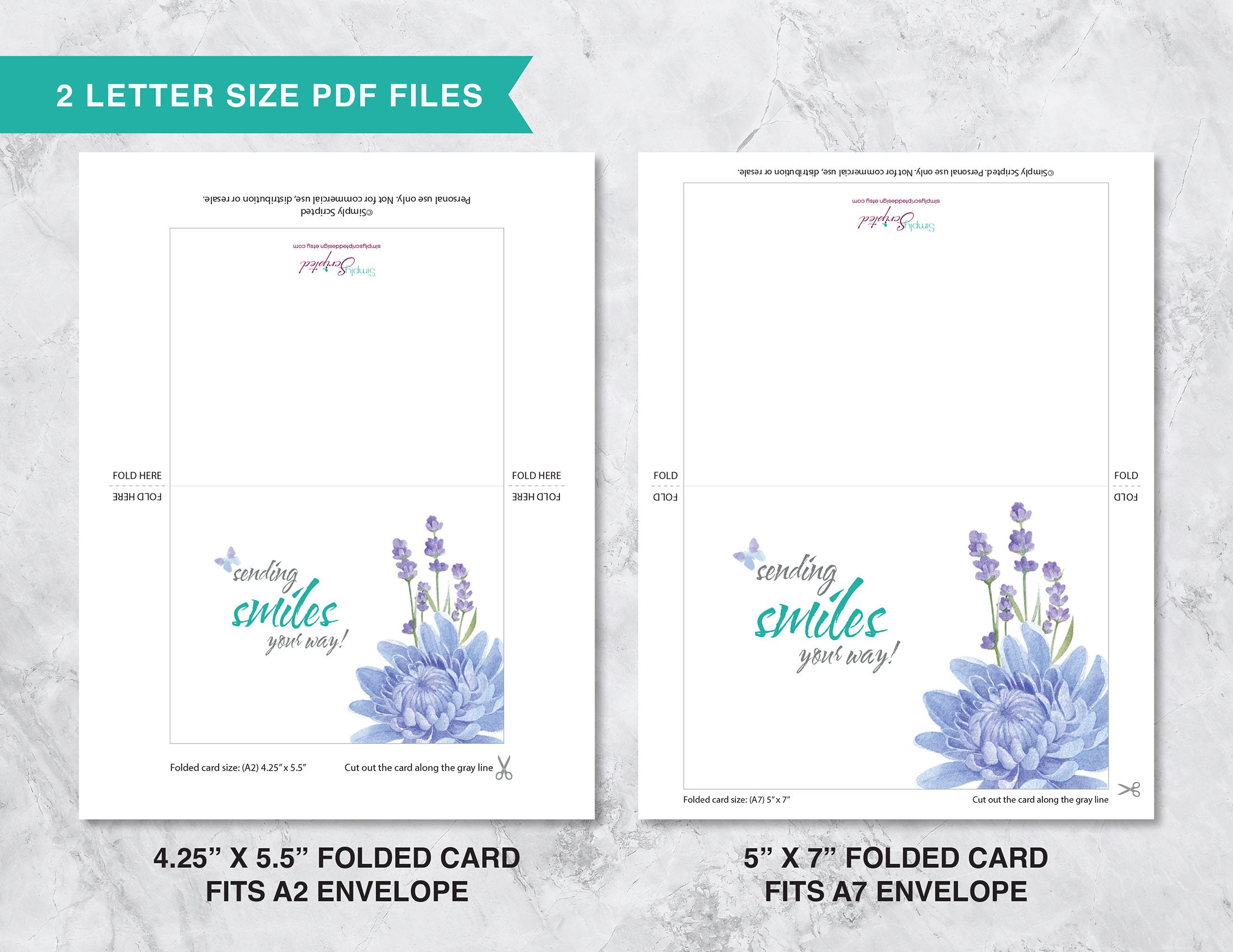 Floral Thinking of You Card: Printable Encouragement Card (PDF) - Etsy