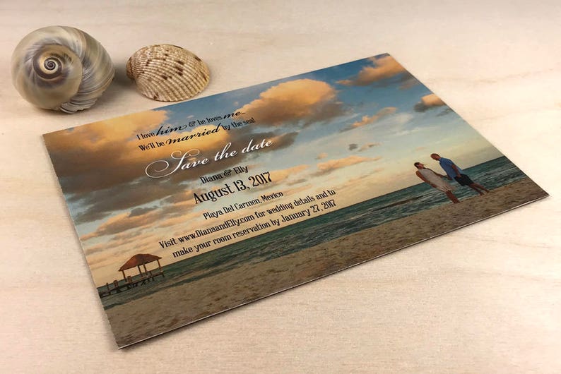 Beach Theme Save the Date Magnets