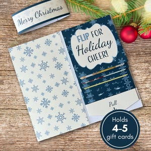 Książka z uchwytem na karty podarunkowe "Wodospad na Boże Narodzenie", uchwyt na karty podarunkowe DIY, książeczka z kartami podarunkowymi "Wodospad na Boże Narodzenie", samouczek z uchwytem na pieniądze DIY