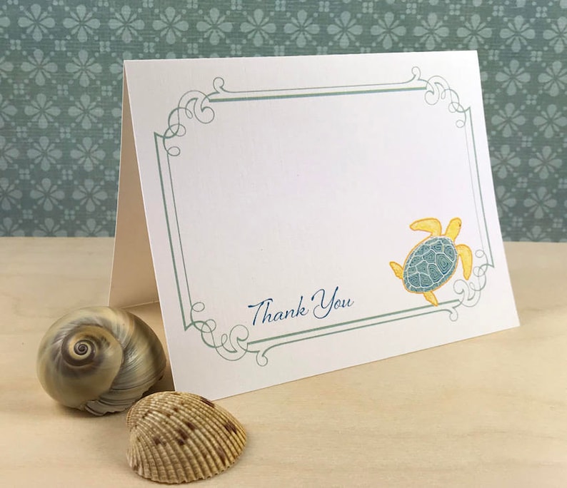 Sea Turtle Thank You Card