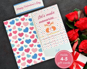 Valentines Day Waterfall Gift Card Holder Book, DIY Gift Card Holder, Romantic Waterfall Gift Card Booklet, DIY Money Holder Tutorial