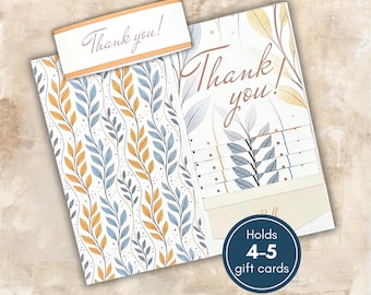 Boho Thank You Waterfall Gift Card Holder, DIY Gift Card Holder Booklet, Waterfall Gift Card Book Printable, DIY Money Holder Tutorial
