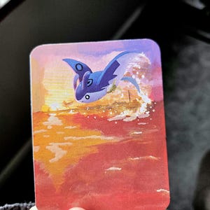 Impressão de proxy de carta Pokémon Mantine pintada à mão