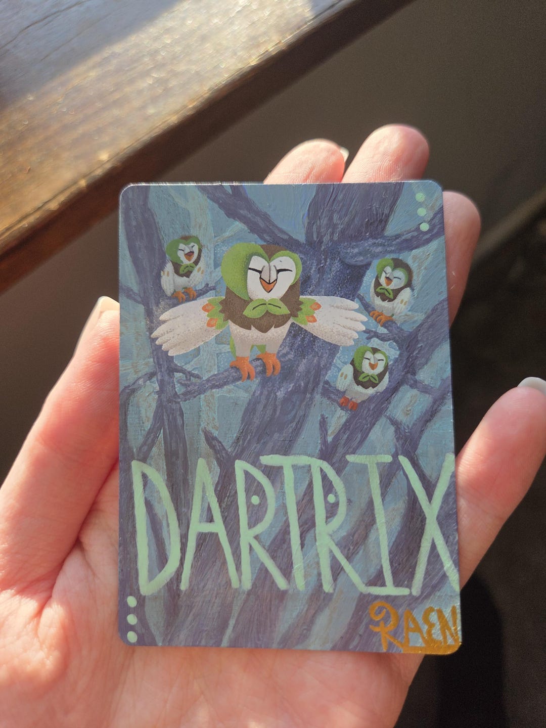 Hand Painted Dartrix Pokémon Card Proxy - Etsy