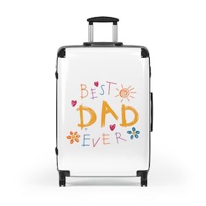 Reiskoffer voor beste vader ooit, perfect cadeau voor Vaderdag, familievakanties, unieke bagage voor vaders, gepersonaliseerde reisuitrusting