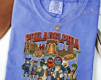 Philadelphia Sports Mascots Shirt Retro Philly Mascot Tee Defunct Philadelphia Mascots Shirt Vintage Philly Sports Comfort Colors 1717 Shirt