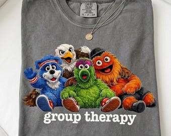 Philly Mascot Group Therapy Shirt, Philadelphia Sports Fan Tee, Funny Philly Mascot Shirt, Comfort Colors 1717 Graphic Tee