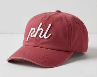 Philadelphia Script Hat Retro Philly Dad Hat Embroidered Philadelphia Cap Vintage Philly Baseball Hat Philly Streetwear Philadelphia Gift