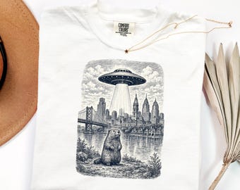 Gus & The Visitors Shirt, Philadelphia UFO Tee, Groundhog Skyline Shirt, Vintage Philly Comfort Colors 1717 Tee, Weird Philadelphia Shirt