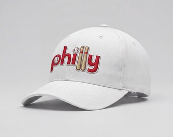 Philly Baseball Hat, Phillies Inspired Dad Cap, Philly Embroidered Hat, Yupoong Dad Hat, Philadelphia Baseball Cap, Vintage Philly Hat