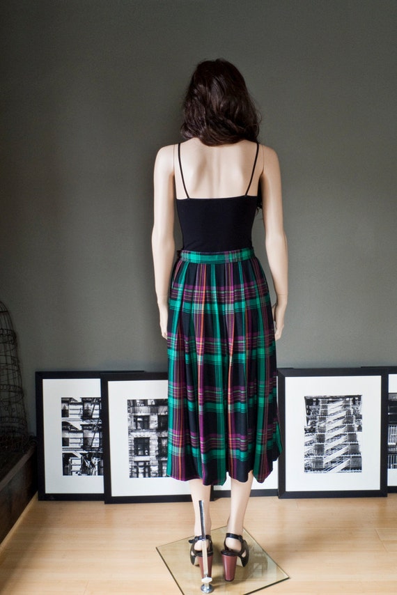 Vintage tartan pleated skirt - Gem