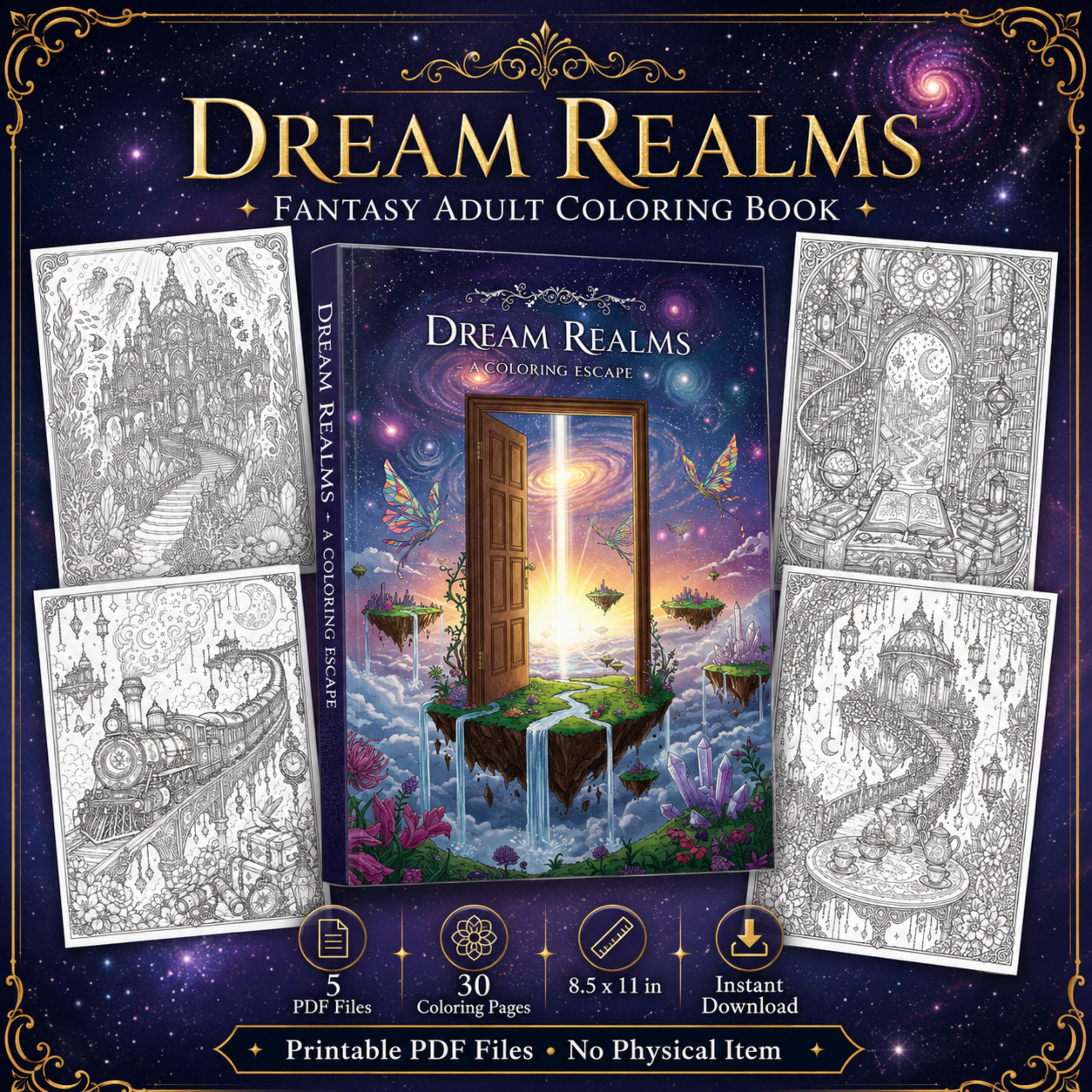 Dream World Coloring - Etsy