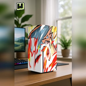 Skin per Xbox Series X - Decalcomania in vinile personalizzabile con drago di fuoco per console di gioco Xbox Series X