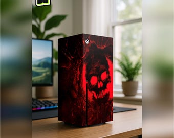 Habillage pour Xbox Series X – Autocollant vinyle Gears Skull personnalisable pour console de jeux Xbox Series X