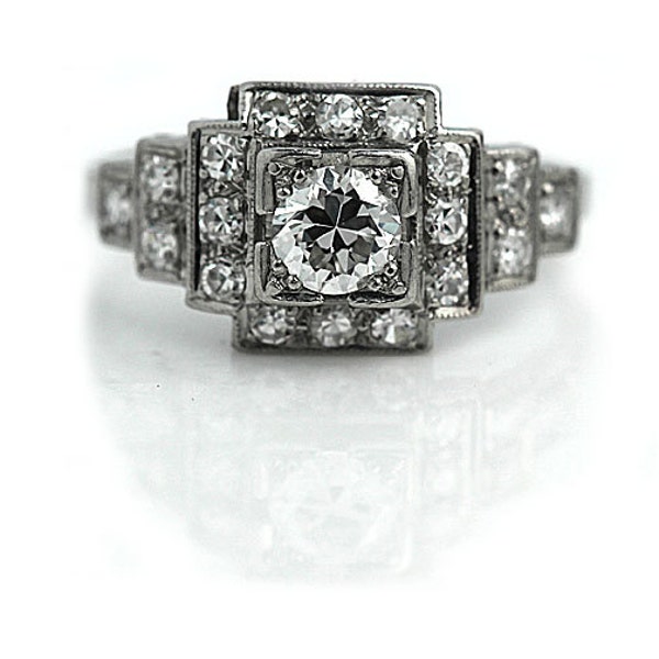 Art Deco Diamond Rings 1930's Platinum Shop Vintage