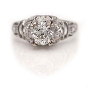 Antique Engagement Ring Mine Cut 1930&#39;s 1.23ctw GIA Old Mine Cut Diamond Engagement Ring Art Deco Engagement Ring