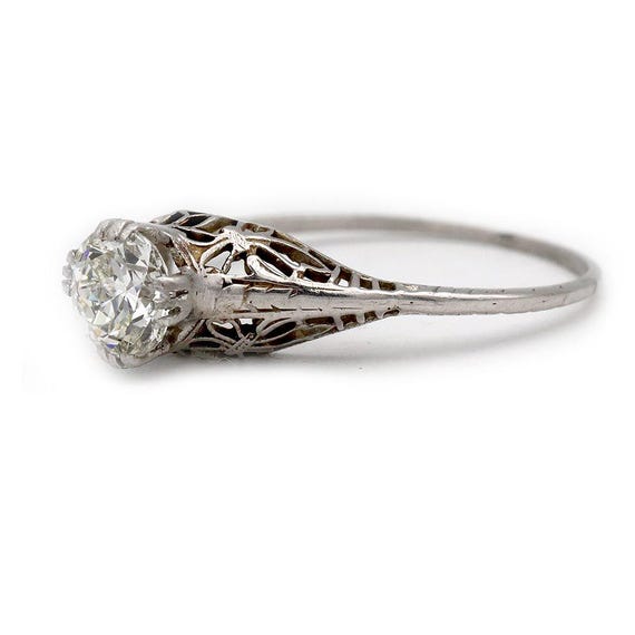Art Deco Diamond Engagement Ring - GIA Antique So… - image 3