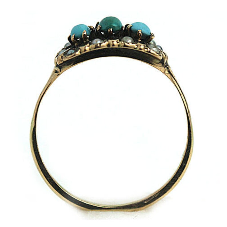 Antique Turquoise Engagement Ring Vintage Oval Cut Turquoise Etsy