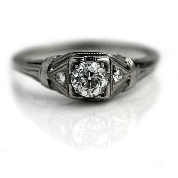 Art Deco Diamond Ring - Antique Art Deco & Diamond