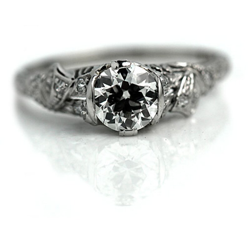 Art Deco Engagement Ring Etsy