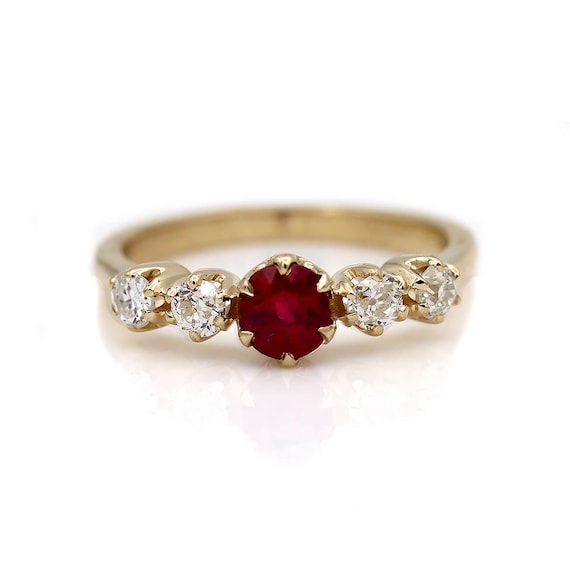 Vintage Style 1.19 CTW Burma Ruby European Cut Di… - image 5