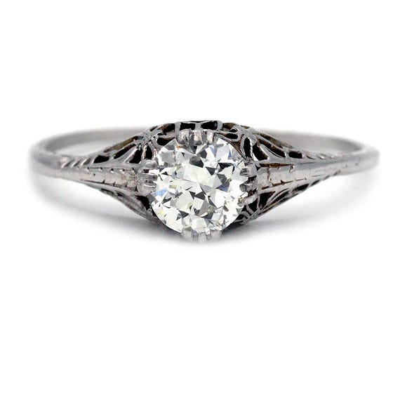 Art Deco Diamond Engagement Ring - GIA Antique So… - image 4
