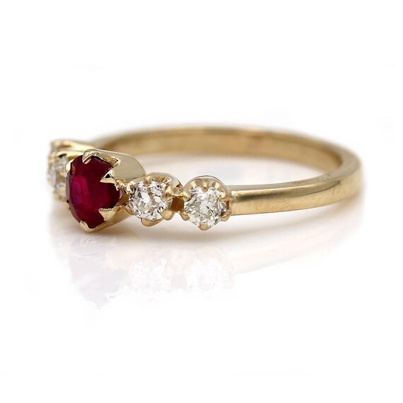 Vintage Style 1.19 CTW Burma Ruby European Cut Di… - image 2