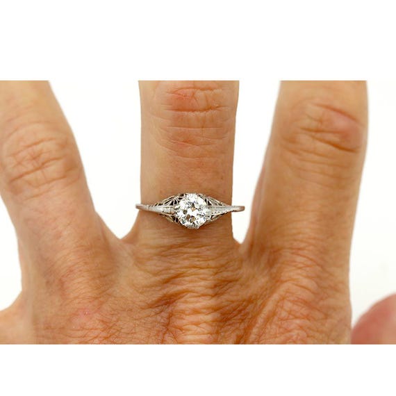Art Deco Diamond Engagement Ring - GIA Antique So… - image 5