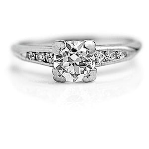 Mid-Century .72 CTW European Cut Vintage Diamond Engagement Ring