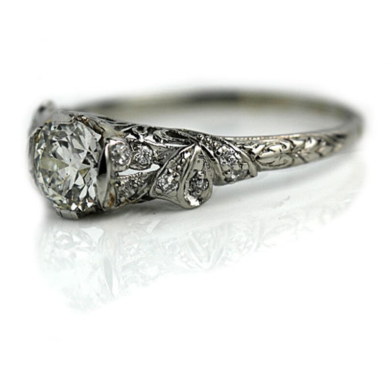 Art Deco Engagement Ring Etsy