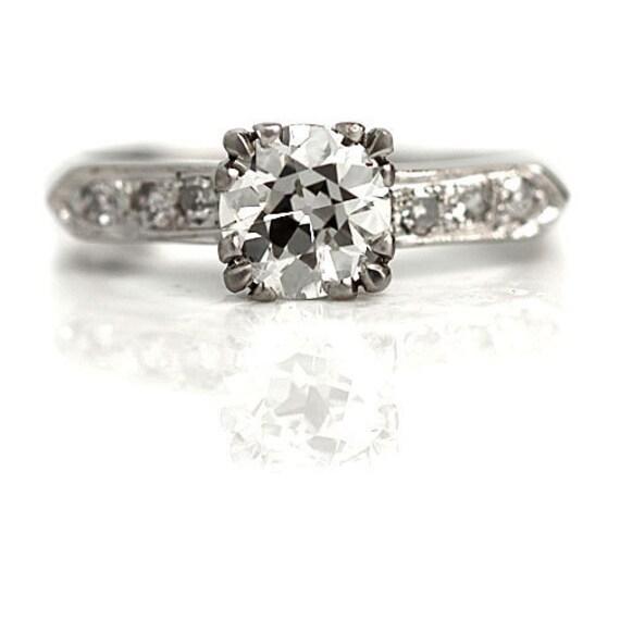 Vintage Diamond Ring - 1.17ctw GIA Vintage Engagem